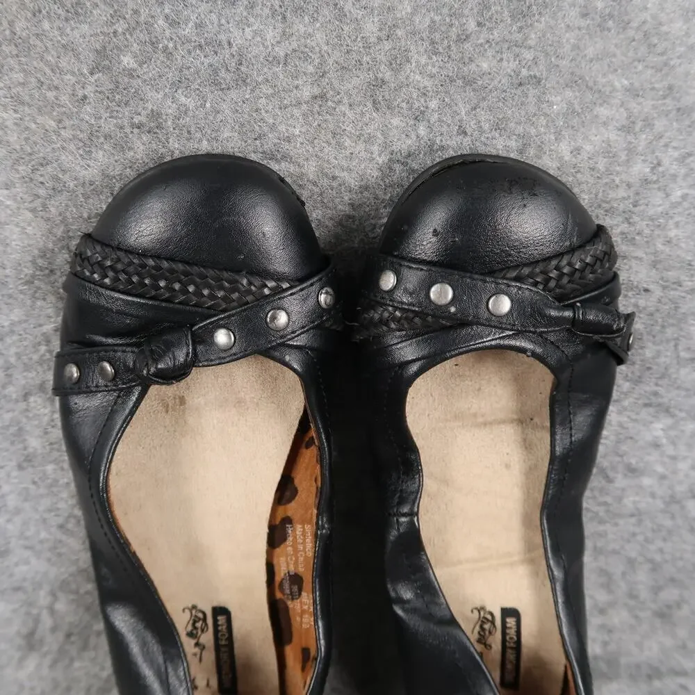 Faded Glory Shoes Kid 13 Ballet Flat Slip On Round Toe Girl Stretch Casual Black